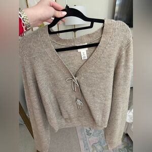 H&M Light Brown Cardigan Sweater